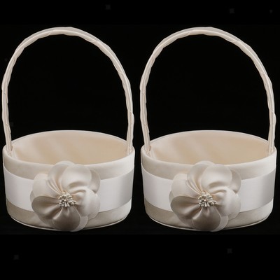 champagne flower girl basket