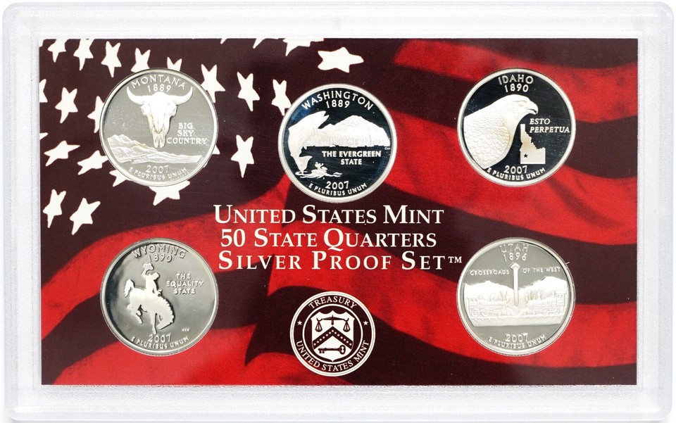 2007 United States Mint Silver Proof Set 10 of 14 Coins w/ Box & COA | eBay