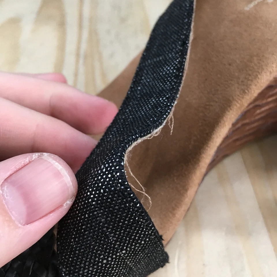 Toms 凉鞋女式 11 Clarissa 绑带黑色扣踝带露趾楔形鞋 — 第 4/4 张图片