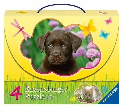 Puzzle Maleta Animales Jóvenes Pony Perro Liebre Gatito Gato Pájaro Conejo - Imagen 1 de 4