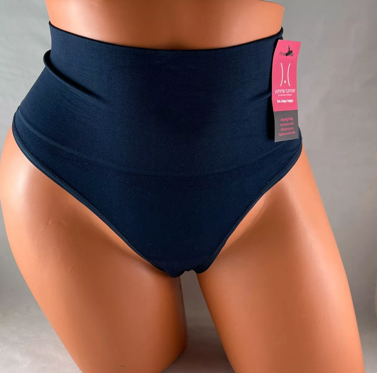 Yummie Tummie Jasmina Shaping Thong Panties in Navy YT5-007 NEW