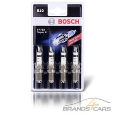 4x ZÜNDKERZE BOSCH BLISTER SUPER-4 FÜR SAAB SEAT SKODA SUBARA SUZUKI
