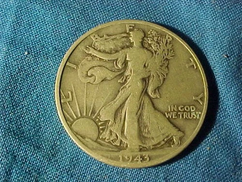 US Vintage SILVER COIN-1943 D WALKING LIBERTY HALF DOLLAR