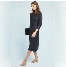 Anthropologie Akemi + Kin Tegan Dress S Black Sheath Shimmery Cocktail Party