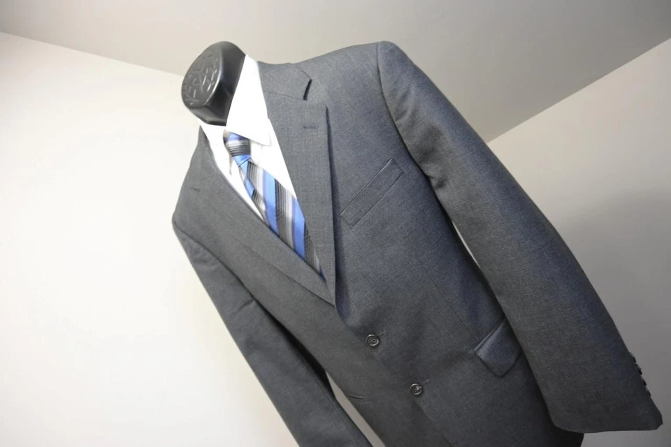 Chaps Ralph Lauren Lana Gris Oscuro 2 Piezas Traje Pantalones Chaqueta Para Hombre Talla 34 x 30 41 R Foto 3 de 4