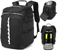 BISKLNDN Ski Boot Bag, 65L Ski Boot Travel Backpack for Ski Helmet, Goggles, ...