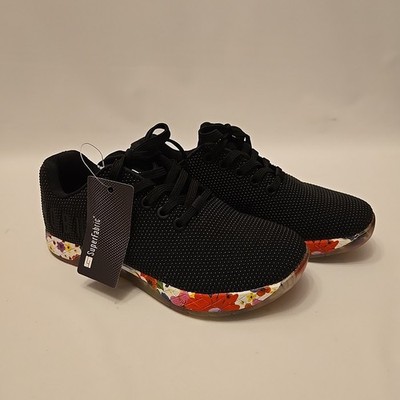 Nobull Floral Trainer Unisex Sneakers Womens 5.5 Mens 4 Black And Red Flowers