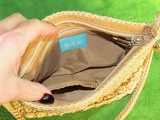 The Sak crossbody woven crochet basic boho beige/tan clean