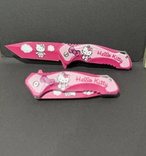Pink Hello Kitty Tactical Super Knife Spring Assisted Open Blade Folding Knife