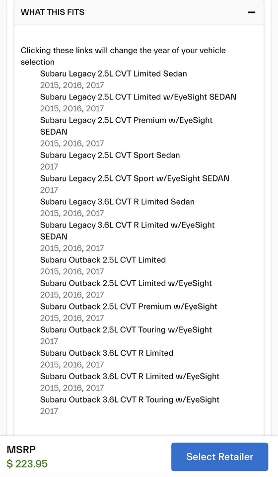 Transmisor de entrada sin llave Legacy Outback 2015-2019 Subaru genuino OEM 88835AL04B Foto 4 de 4