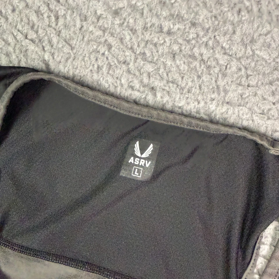 Camiseta sin mangas ASRV para hombre grande gris negra atlética mezcla Supima entrenamiento gimnasio DSG-0809 Foto 4 de 4