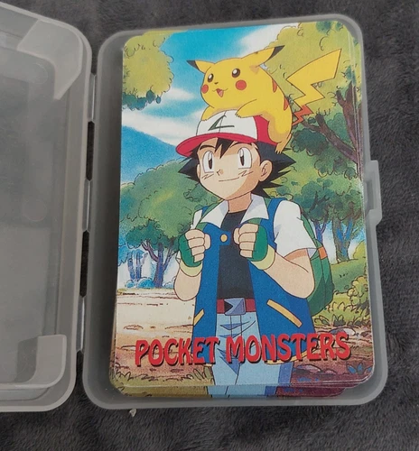 VTG Pokemon deck of 54 playing cards. 1990  Complete. Pikachu & Ash EXCELLENT