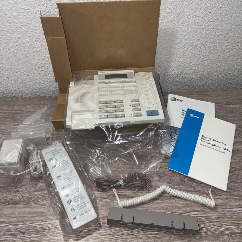 Altavoz sistema de contestador digital ATT #1545 de colección stock antiguo 1992 Foto 2 de 4
