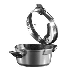 STONELINE® FUTURE Kochtopf 28 cm, mit Siebglasdeckel, induktionsgeeignet