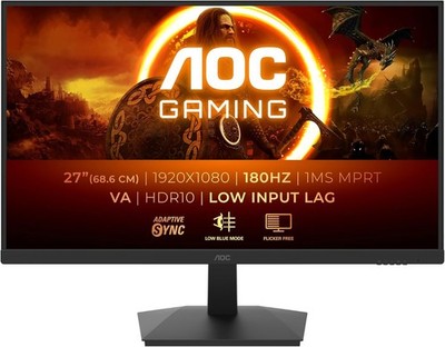 AOC Gaming 27G15N   27'' FHD Monitor 180 Hz, 1 ms, Adaptive Sync, HDMI & DisplayP