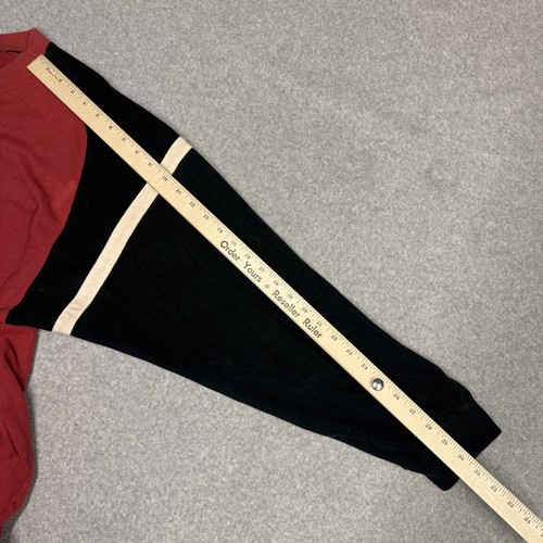 Vintage Tommy Hilfiger Shirt Mens XL Red Black Board Sports Long Sleeve 90s Logo - Picture 6 of 14