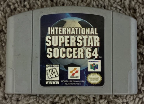 International Superstar Soccer 64 Nintendo N64 Game Cartridge Only Tested Works
