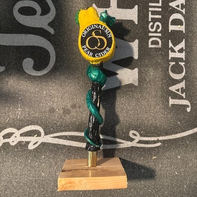 Original Sin Pear Hard Cider tap handle with Snake Yellow Display Rare