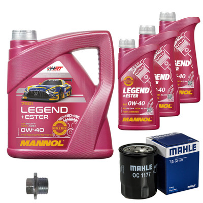 MAHLE Ölfilter 7 L MANNOL Legend+Ester 0W-40 für Subaru Forester 2.0i AWD