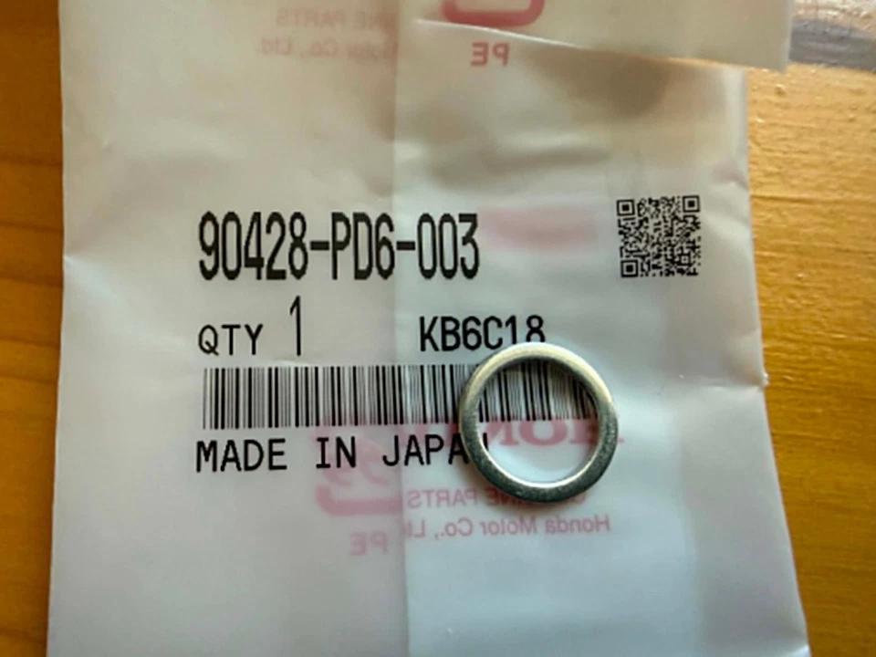 Genuine Honda Washer, Sealing. 90428-PD6-003 - Image 1 of 1