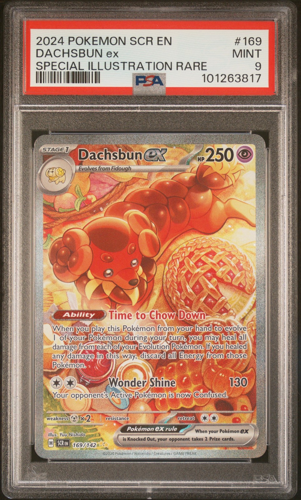 2024 POKEMON SCR EN-STELLAR CROWN SPECIAL ILLUSTRATION RARE DACHSBUN EX PSA 9