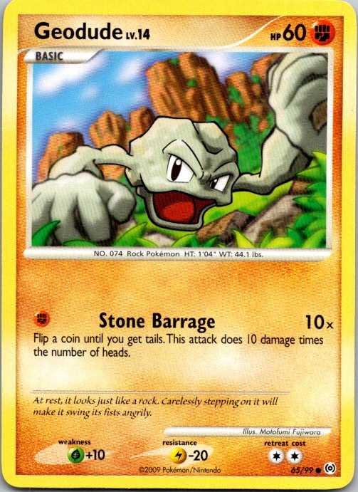 Geodude Common Arceus 65/99 NM