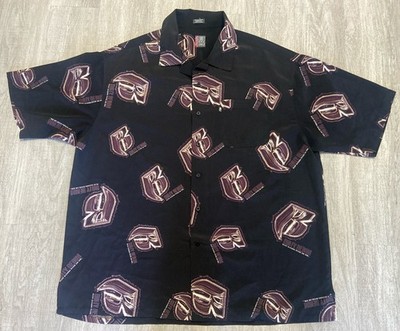 DIRTY DENIM Ruff Ryders Men's XXL Button Up Shirt Logo Polyester