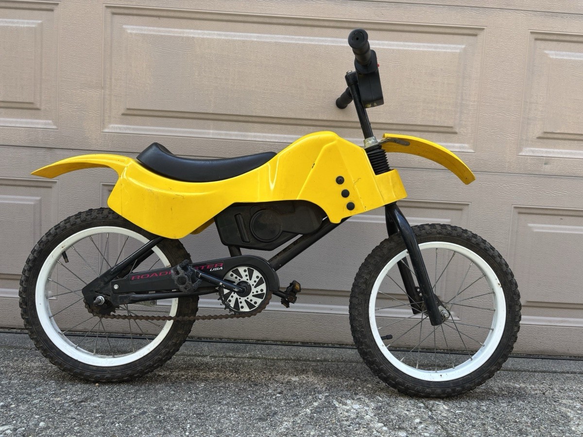 Vintage Roadmaster Motocykes Kids Bike Motorcycle BMX Yellow Youth