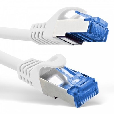 InLine  Patchkabel, Cat.6A, S/FTP, TPE (LSZH), CCA, weiß, 0,3 m