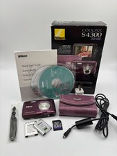 Nikon Coolpix S4300 16.0MP Compact Digital Camera Plum w/Gift Pack Case - Tested