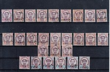 THAILAND  SIAM 1894  OVERPRINTS  27  MLH* / MNG STAMPS  DIFFERENT TYPES