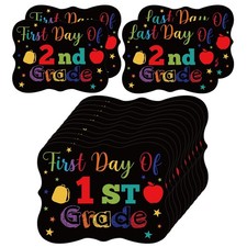 16 Grades First Day and Last Day of School Chalkboard Photo Prop Signs Back t...