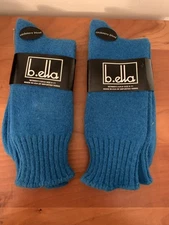 b.ella Women’s wool  Blend Socks - 2 Pairs - Blue - Size 9 - 11