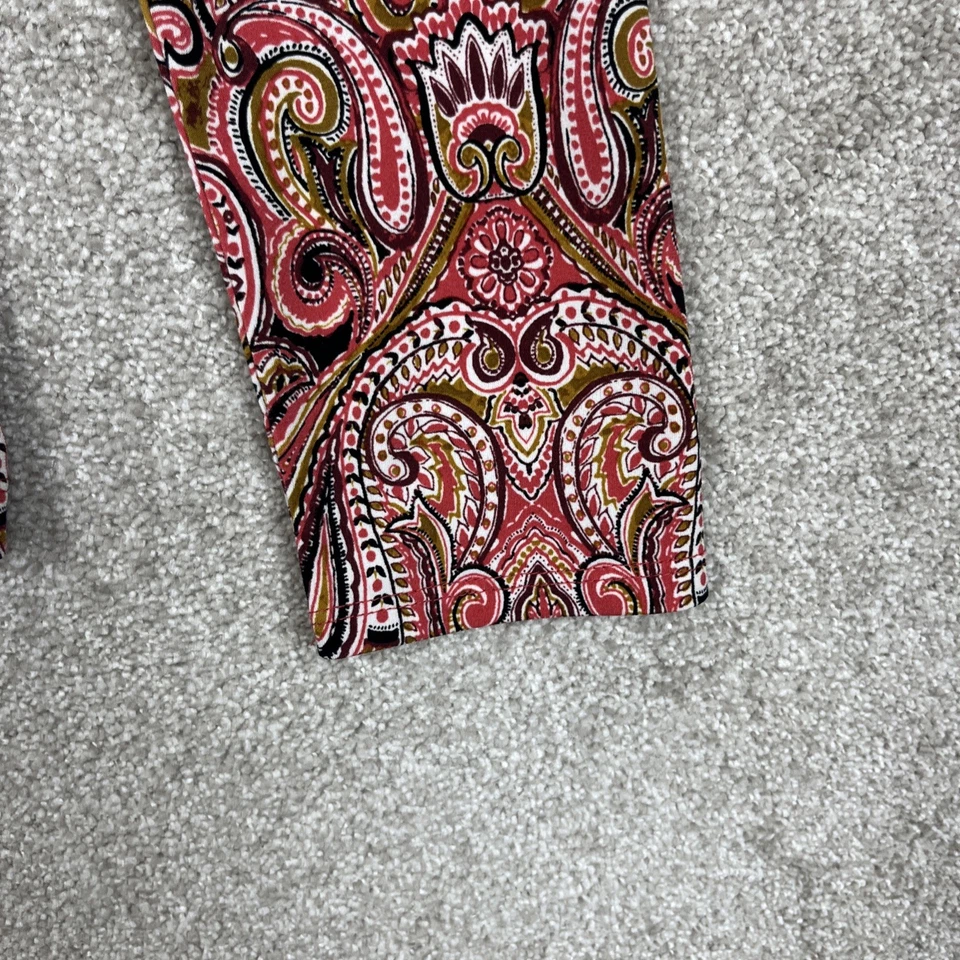 Camisa Tahari Mujer Extra Grande Roja Cachemira Manga Larga Pullover Elastizado - 4057 Foto 2 de 4