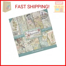 STAMPERIA INTERNATIONAL, KFT PAPER PAD 8X8 10PK IMAGINE, 20.3 x 20.3 (8" x 8"), 