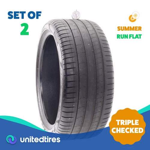 Set of (2) Used 275/35R20 Pirelli P Zero PZ4 Run Flat 102Y - 6.5/32 (NTYZ)