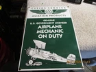 VINTAGE CITIES SERVICE AVIATION METAL SIGN AIRPLANE MECHANIC ON DUTY US MAIL