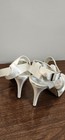 David's Bridal Michaelangelo Silver Strappy Platform Shoes size 8 — photo 2