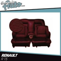 Bezug Vordersitze / RüCksitz Renault R15 Aus Kunst Leder Lie Wein