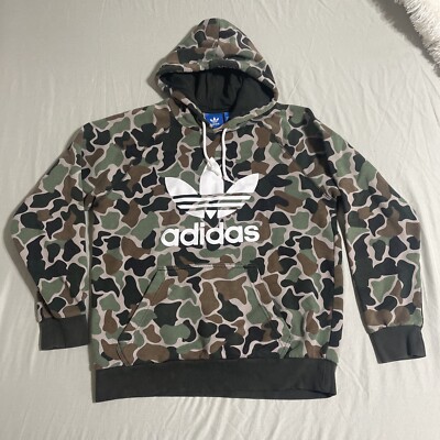 Adidas Originals Trefoil Camo Mens Hooded Hoodie Pullover