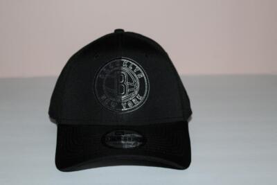 NEW ERA 9Forty Strapback BROOKLYN NETS Hat Black Cap NBA TECH MESH