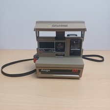 Polaroid 600 Land Camera Amigo 620 Tan Untested - Made In The USA