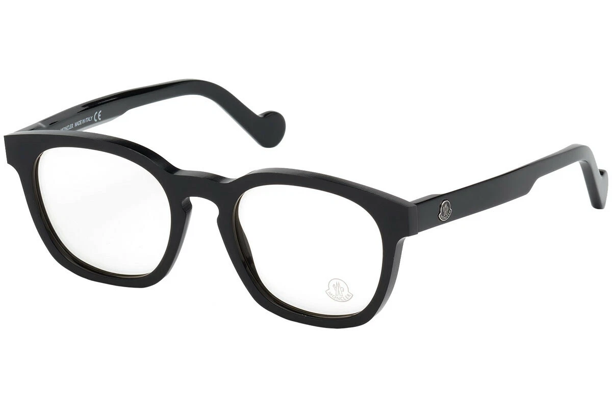 Moncler ML5039 001 BLACK Bold Plastic Eyeglasses Frame 51 20 150 ITALY RX 5039