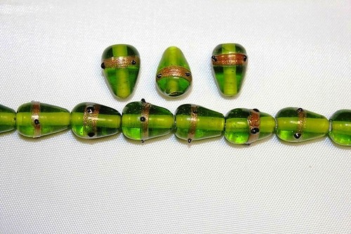 Hecho a mano - Lámpara de trabajo -20 X 10 Gota con trabajo de cobre - Paquete de 24 o 50 cuentas - Imagen 7 de 16