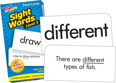 Trend Enterprises: Sight Words Level 3 Skill Drill Flash Cards, Dolch and Fry Wo