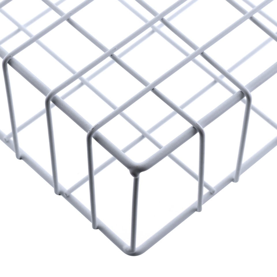 Wire Magazine Newspaper Basket Wall Mounted Post Storage Rack Organizer ...