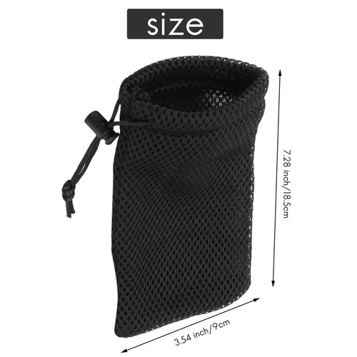 Paquete de 5 bolsas de almacenamiento de malla de nailon con cordón - 3,5 x 7,3 pulgadas Multi9451 - Imagen 4 de 9