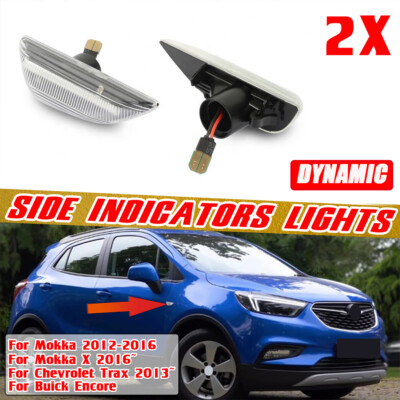 2x side indicators indicator glass clear fits Opel mocha Chevrolet Trax 13-19