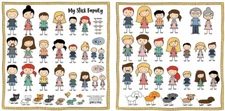 My Stick Family, Cut-Outs Sticker paper, 2/pk, 12 x 12" -Scrapbook Customs 61144