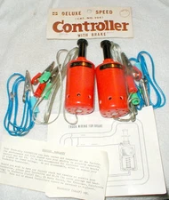 Tradeship Orange Slot Car Hand Controller with Brake # 204 Set of 2 Vintage NOS